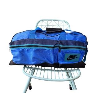 Nike Vintage Retro 80s Gym Bag Duffel Blue